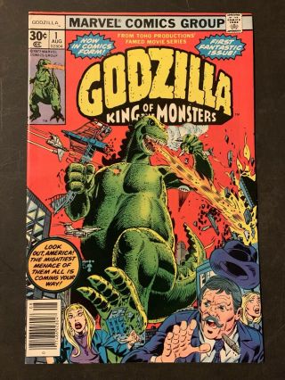 Godzilla 1 King Of The Monsters (1977) Vf/nm 1st Marvel App.  Movie Coming