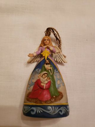 Jim Shore Heartwood Creek Angel Ornament With Nativity Scene 4011913
