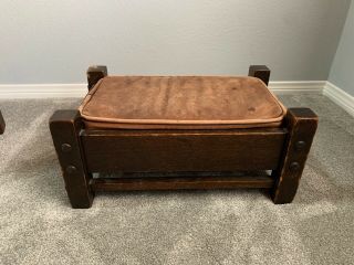 Antique Signed Stickley Arts & Crafts/mission Style Footstool