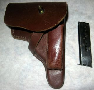 Vintage Wwii German Pistol Walther Ppk Leather Holster,  Filler