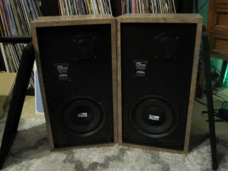 Pair Vintage Ohm Model E 2 Way Stereo Speakers - Custom Finish Cabinets - Vgc