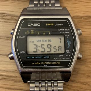 Very Rare 1980 Vintage Casio W - 250 (108) Marlin Japan B 37mm Watch Fully