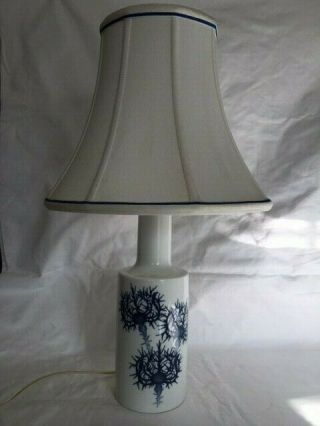 Vintage Royal Copenhagen/fog & Morup Porcelain Lamp Thistle Design By Kaj Lange