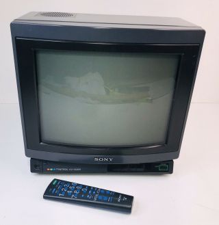 Vintage Sony Trinitron Color Tv Television Kv - 1326r September 1988.  Euc.