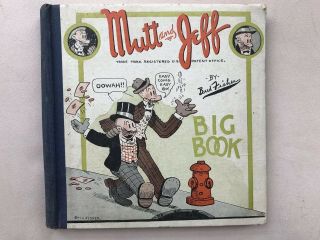 Rare 1920 Mutt And Jeff Big Book Cartoons By Bud Fisher Comic Strip Hardcover