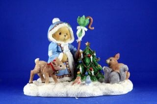 1996 Cherished Teddies Christmas Figure Olga Feel The Peace Hold The Joy Share