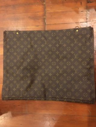 Vintage Authentic Louis Vuitton Lv Monogram Garment Bag Insert Clutch Serviette