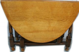 Great British Beauty Antique Vintage Oak Drop Leaf Table Gate Leg Solid 3