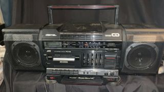 Classic Vintage Jvc Pc - V2j Boombox 1987 Am/fm Cd Cassette Stereo