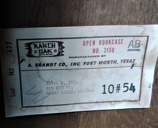 Vintage A.  Brandt Ranch Oak Furniture Night Stand & Bookcase w drawer 3