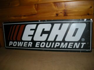 Vintage Metal Echo Power Equipment Sign / Double Sided 48 " By 18 "
