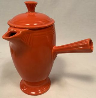 Fiesta Vintage Demitasse Stick Handled Coffee Pot W/ Lid - Radioactive Red