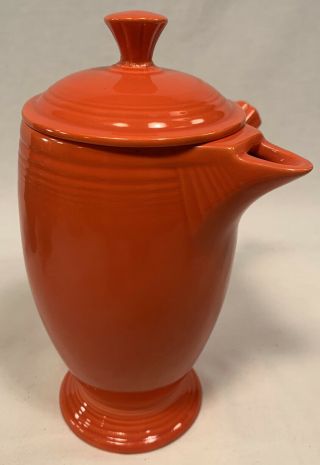 Fiesta Vintage Demitasse Stick Handled Coffee Pot w/ Lid - Radioactive Red 2