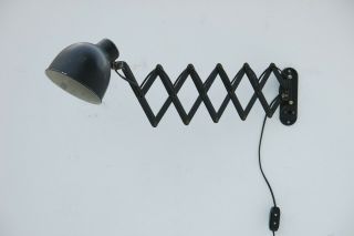Vintage Industrial Bauhaus 20th Century Wall Mounted Scissor Lamp
