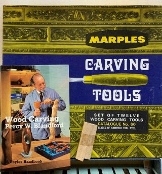 Vintage Marples 60 Set Of 12 Wood Carving Tools Sheffield Steel Blades