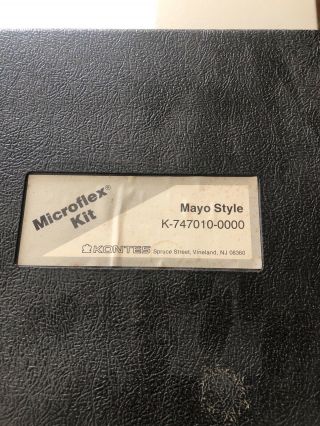 Vintage Kontes Microflex 14/10 Microscale Kit Mayo Style K - 747010 - 0000