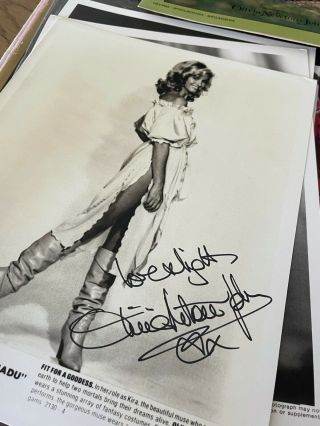 Olivia Newton - John Signed Vintage Xanadu Publicity 8x10 Photo