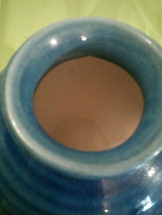 Pottery Vase Hand Crafted Blue Brown Ceramics Glaze Drip Made in Vietnam Flower 3