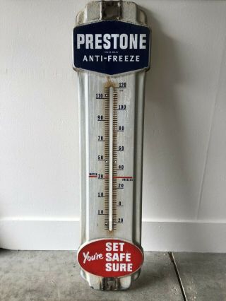 Vintage,  1950’s Prestone porcelain thermometer,  36 