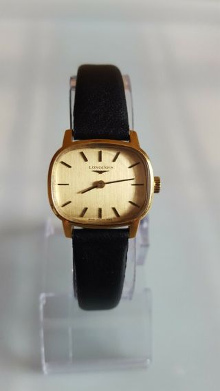 Vintage Longines 805 1152 18k Gold Plated Hand Winding Ladies Watch.