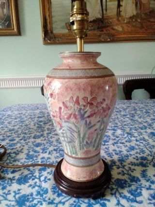 Porcelain Hand Painted Table Lamp Base Only