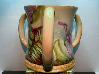 Ceramic Art Company,  American Belleek,  Loving Cup,  Hand Painted Orchid Flowers. 2