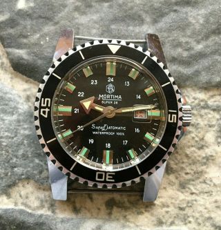 ✩ Vintage MORTIMA 28 Diver France 70s old wrist watch Cattin Co. 2