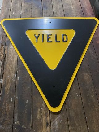 Vintage Yield Road Sign (nos) Embossed