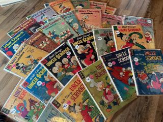 Big Box Of Dell & Gold Key Disney & Donald/scrooge Comics 40,  Books Low Grades
