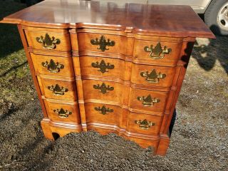Stunning Councill Craftsman Chippendale Style Solid Mahogany Block Front Chest