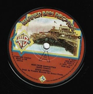 Eddie Howell Man From Manhattan Vinyl Record 7 Inch 1976 Freddie Mercury & Queen