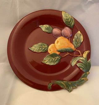 Fitz And Floyd Classics Renaissance Handcrafted Fruit Plate 9 Inch Round