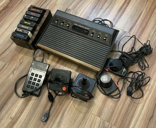 Vintage Atari 2600 Video Game System W/ Games,  Controllers,  Paddles Donkey Kong