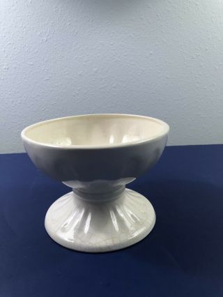 Vtg Holland Mold Cream Pedestal Bowl/planter/dish