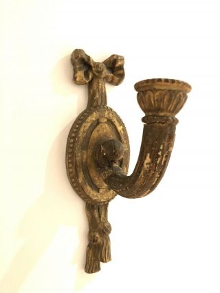 Early 19th Century Regency Empire Rococco Gilt Wood Light Wall Applique Sconce
