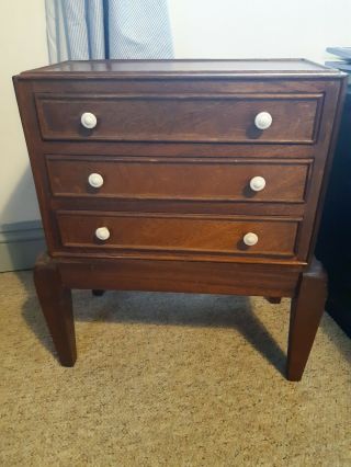 Vintage Tiny Dinky Wooden Chest Of Drawers Antique Small