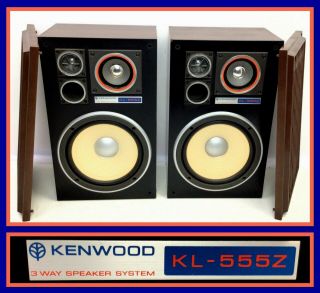 Vintage Kenwood Kl - 555z Speakers Kl - 555 3 Way 100w 1977