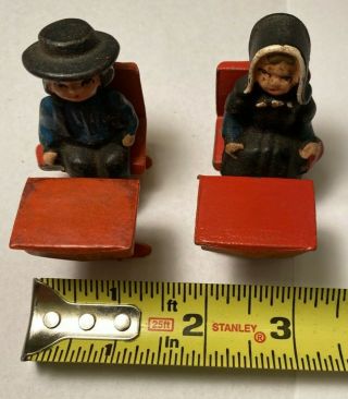 Vintage Cast Iron School Desk And Cast Iron With Amish Children