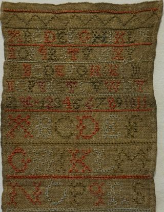 LATE 18TH CENTURY ALPHABET SAMPLER BY AGNES CALDWELL AGED 11 - 1792 2