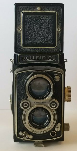 Vintage Rolleiflex Camera Franke & Heidecke Synchro - Compur Germany Made