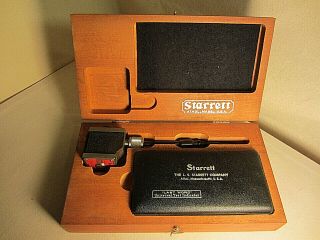 Starrett Test Indicator 711 - F & Magnetic Base 657 In Lined Box Vintage