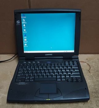Vintage Compaq Armada 1550dmt Pentium 133mhz 32mb 1.  4gb Windows 95 Laptop
