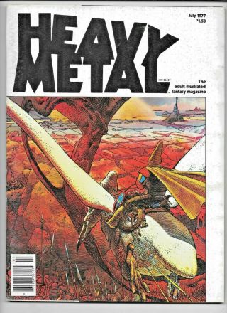 Heavy Metal Vol 1 4 July 1977 Newsstand Corben Moebius Arzach Gd/vg Low Grade