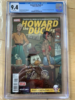 Marvel Howard The Duck 1 Cgc 9.  4 1st First Appearance Gwenpool Comic Book 2016