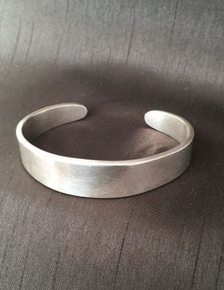 Vintage 56g Solid Sterling Silver Chunky Cuff Bangle Unisex Statement Jewellery