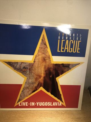 The Anti Nowhere League Live In Yugoslavia 12” Lp I.  D.  Ex Ex Vinyl Pro Cleaned