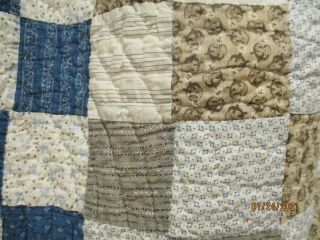 ANTIQUE POSTAGE STAMP QUILT,  : ANTIQUE GREAT LOOK FABRIC IS WONDERFUL 2