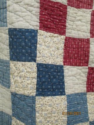 ANTIQUE POSTAGE STAMP QUILT,  : ANTIQUE GREAT LOOK FABRIC IS WONDERFUL 3
