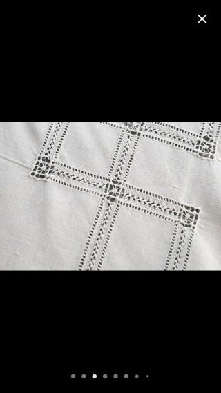 Vintage Gorgeous Superfine 1920 French Pure Linen Large Sheet 3