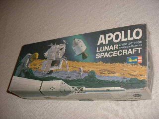 Vtg 1967 Revell Apollo Lunar Spacecraft Model Kit H - 1838:600 1/48 Scale